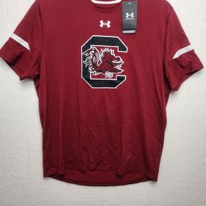 Men's Under Armour Garnet SC Gamecocks Performance Tech-Stretch T-Shirt Sz Large